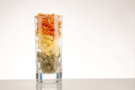 three color pasta like symbol Italian flagの写真素材