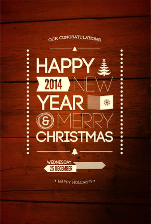 Merry Christmas   Happy New Year design  Vector illustration  Eps 10のイラスト素材