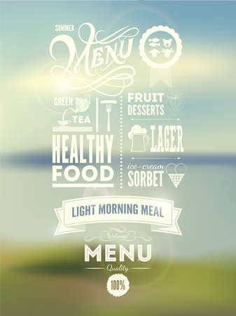 Menu poster  Vector background のイラスト素材