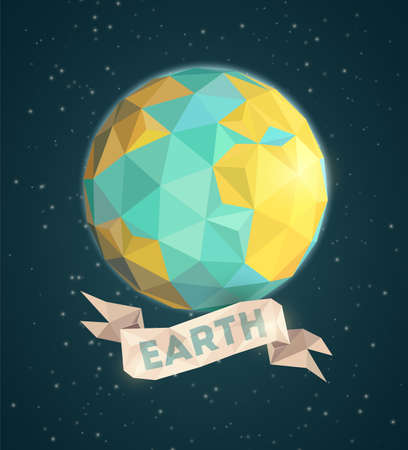 World background in origami style  Vector illustration  Eps 10のイラスト素材