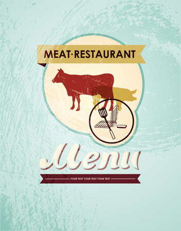 Meat menu  Vector illustrationのイラスト素材