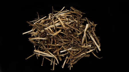 Chinese Herbal medicine on black background