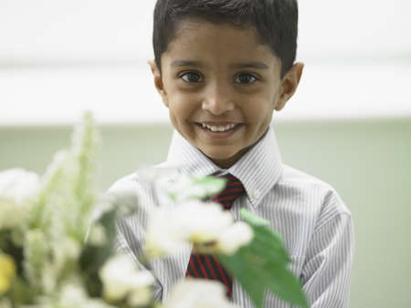 Portrait of a boy smilingの写真素材