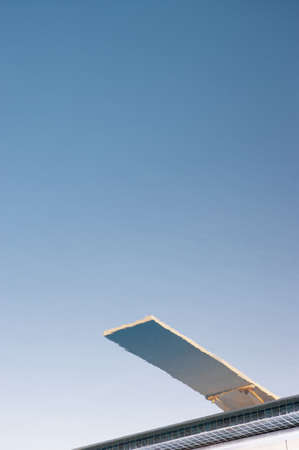 Low angle view of diving boardの写真素材
