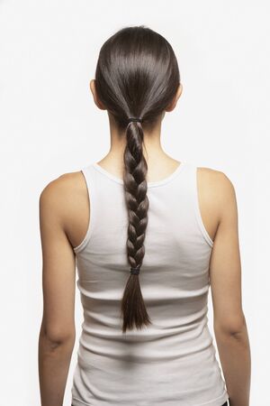 Young woman's braidの写真素材