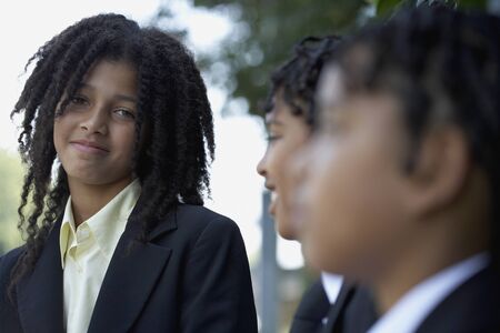 Female student smilingの写真素材