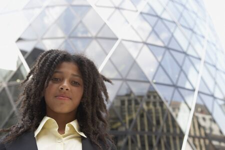 Female student posingの写真素材