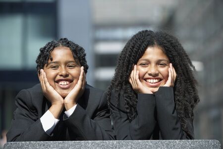 Students smilingの写真素材