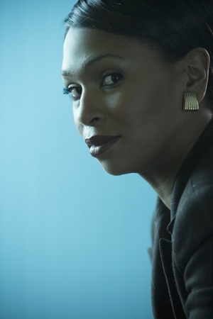 Close up of African businesswomanの写真素材