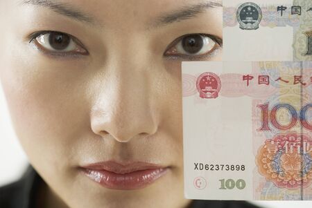 Close-up of a mid adult womanの写真素材