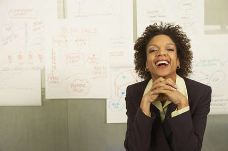 Portrait of smiling businesswomanの写真素材