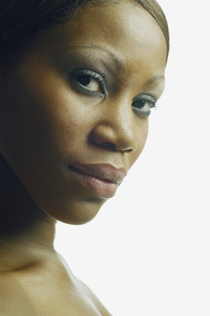 Young woman smiling for the cameraの写真素材