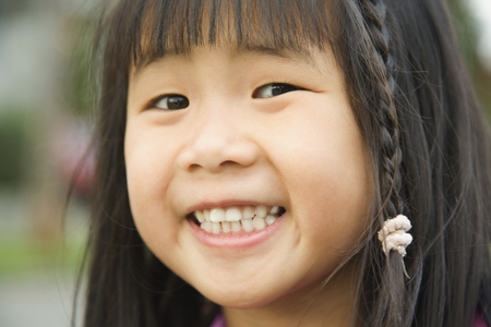 Close up portrait of girlの写真素材