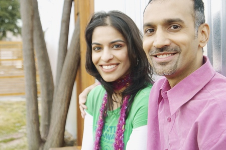 Couple smiling for the camera