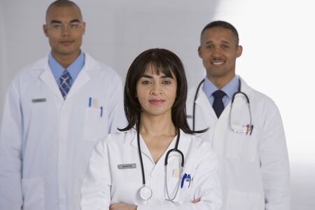 Portrait of multi-ethnic doctorsの写真素材