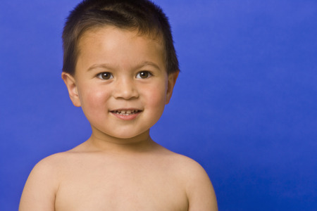 Portrait of Asian boyの写真素材