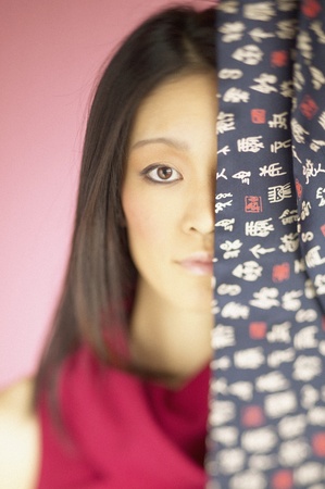 Young woman looking at cameraの写真素材