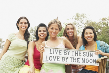 Small group of women holding signの写真素材