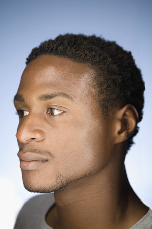 Close up of serious African man