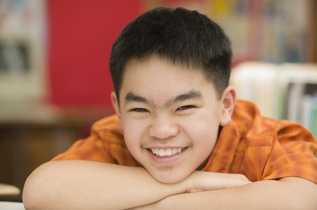 Portrait of Asian school boy