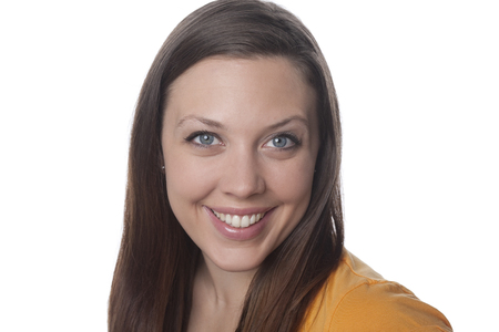 Smiling Caucasian womanの写真素材