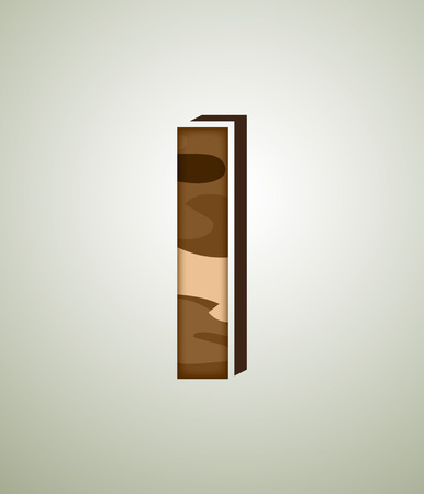 I brown character illustration.のイラスト素材