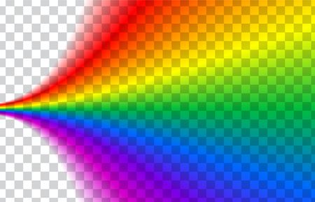 Transparent rainbow. Vector illustration. Realistic raibow on transparent background.のイラスト素材
