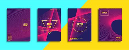 Vector cover designs. Future Poster template. Smartphone modern background set.