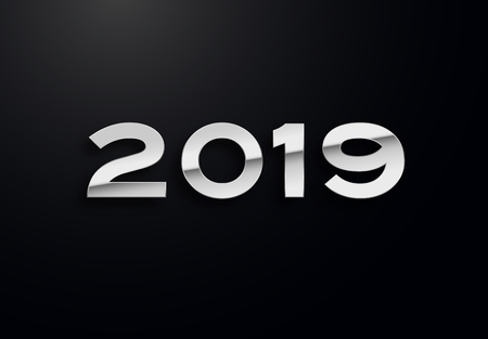 Holiday letters with silver effects. High quality vector illustrationのイラスト素材