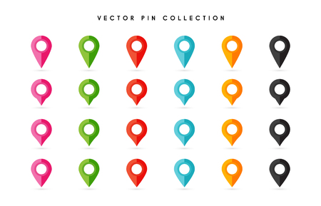 Location pin. Map pin flat icon vector design.のイラスト素材