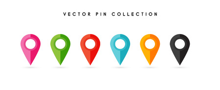 Location pin. Map pin flat icon vector design.のイラスト素材