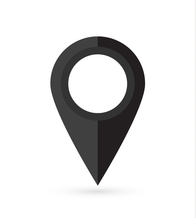 Location pin. Map pin flat icon vector design.のイラスト素材