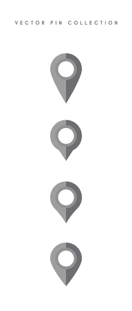 Location pin. Map pin flat icon vector design.のイラスト素材