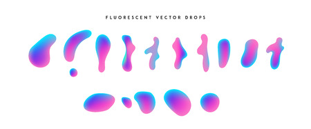 Gradient vivid shapes. Modern abstract colorful vector collection.のイラスト素材