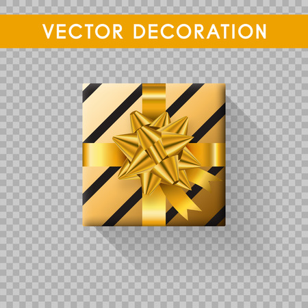 Realistic gift box top view. Gift boxes without background. Vector illistrationのイラスト素材