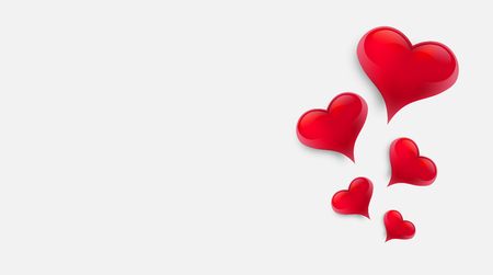 Blank background decorated with hearts. Vector illustrationのイラスト素材