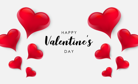 Blank background decorated with hearts. Vector illustrationのイラスト素材