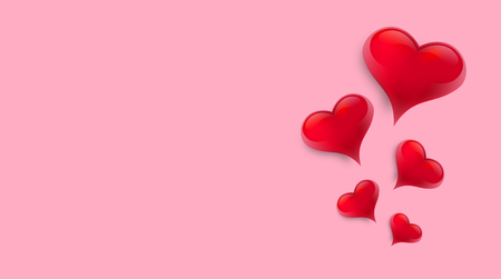 Blank background decorated with hearts. Vector illustrationのイラスト素材