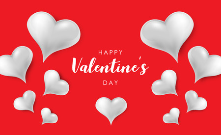 Blank background decorated with hearts. Vector illustrationのイラスト素材