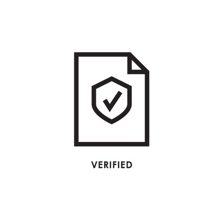 Minimalist thin line vector icon of a business workflow document for professional UI designのイラスト素材