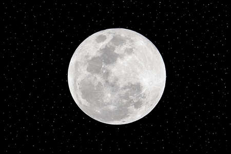 Full moon with little stars in the night.