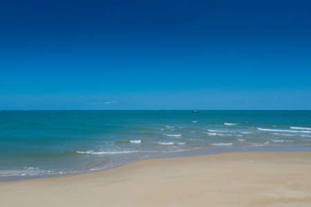 The beach with blue sky.
