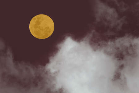 Full moon on the sky with cloud.