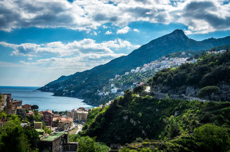 Scenic view of famous Amalfi Coast Italyの写真素材