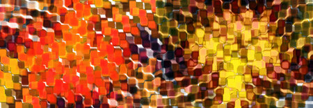 Abstract dynamic, geometric fractal bright background. Copy space. 3D rendering. 3D illustration.