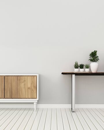 Living room with cabinet and table. Comfort space in house. classic interior design. -3d renderingの写真素材