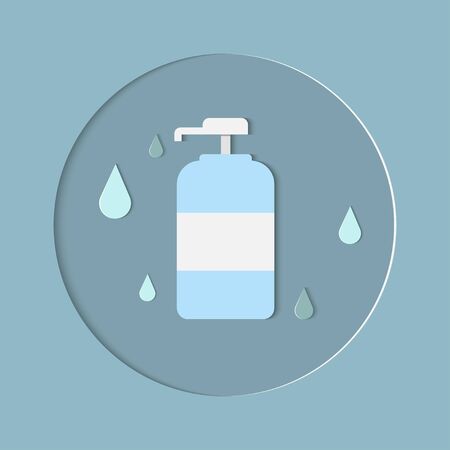 Liquid soap flat vector icon. gel icon isolated sign symbol vector illustration.   Vector illustrationのイラスト素材