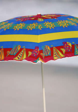 Colorful beach umbrella closeup.の写真素材