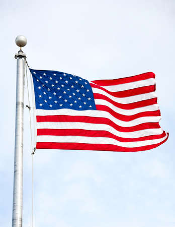 United States of America Flag Waving in the windの写真素材