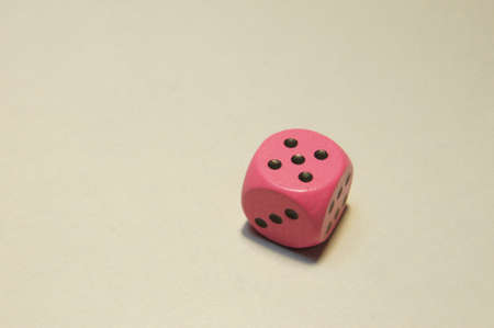 pink diceの写真素材